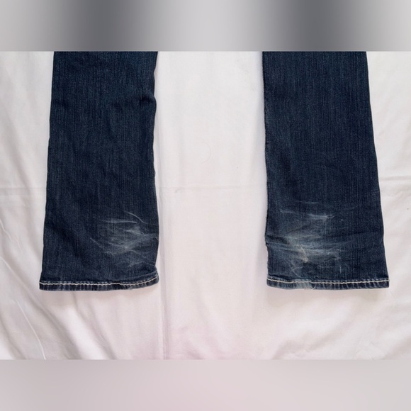 L.A. Idol Size 7/30 Dark Wash Embellished Y2K Low Rise Babydoll Bootcut Jeans - Picture 10 of 11